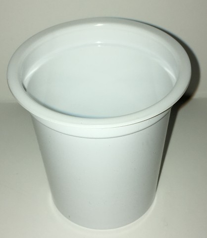 Pot en plastique blanc standard 125g pour yaourt