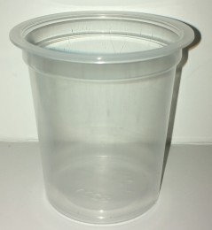 Pot yaourt plastique transparent pas court 125g