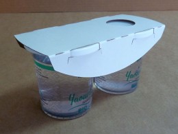 Groupeur carton manuel 2 pots avec couvercle clipse