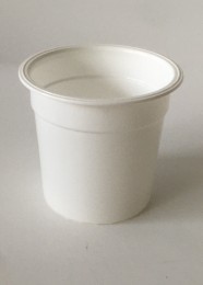 Pot  plastique blanc pas long 100ml